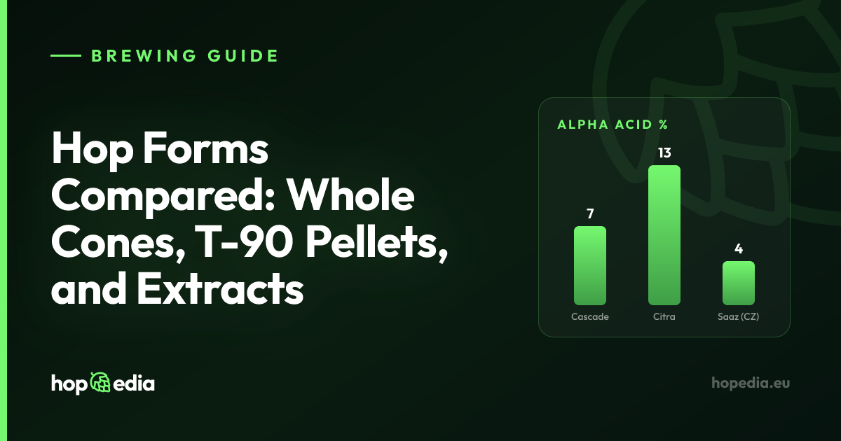 Hop Forms Compared: Whole Cones, T-90 Pellets, and Extracts